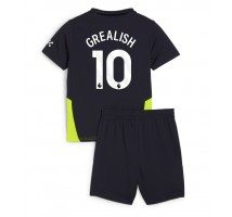 Manchester City Jack Grealish #10 Koszulka Wyjazdowa dzieci 2024-25 Krótki Rękaw (+ krótkie spodenki)